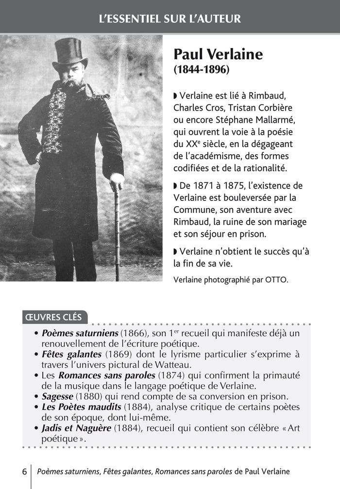 Poèmes saturniens, fêtes galantes, romances sans paroles, Verlaine