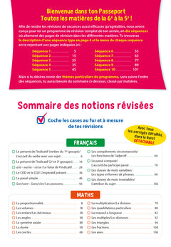 Passeport - Toutes les matières - De la 6e à la 5e