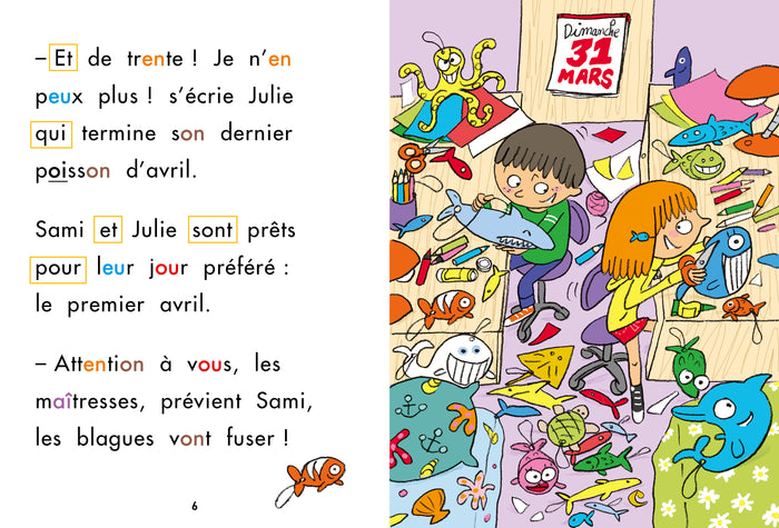 Sami et Julie- Spécial DYS (dyslexie) Poisson d'avril