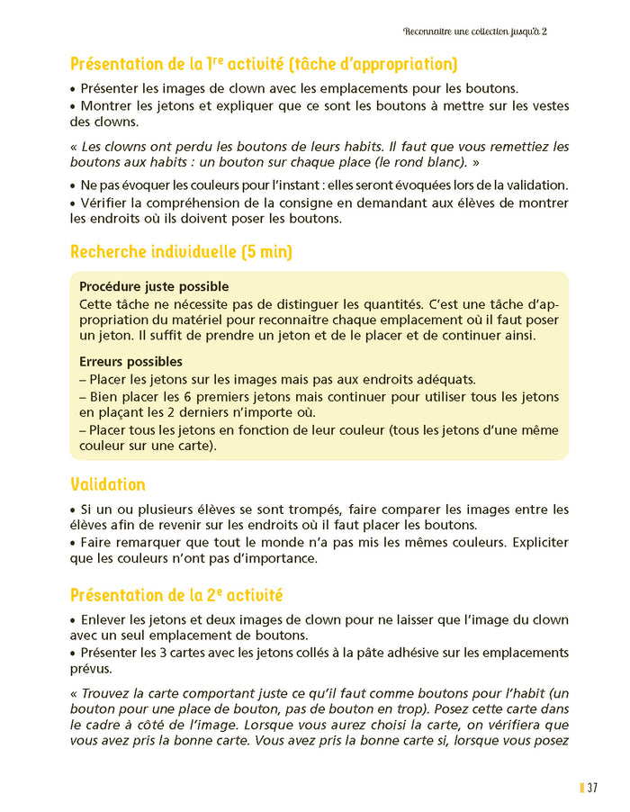 Enseigner le nombre à l'école maternelle PS, MS, GS