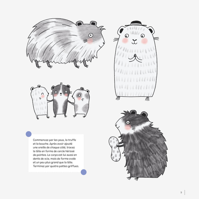 Dessins d'animaux en 5 étapes