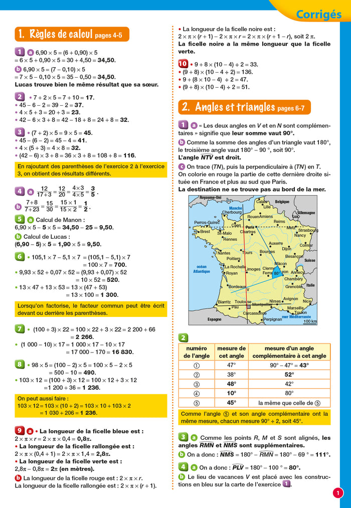 Passeport - Maths - De la 5e à la 4e - Cahier de vacances 2024