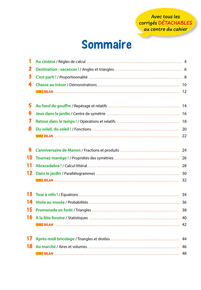 Passeport - Maths - De la 5e à la 4e - Cahier de vacances 2024