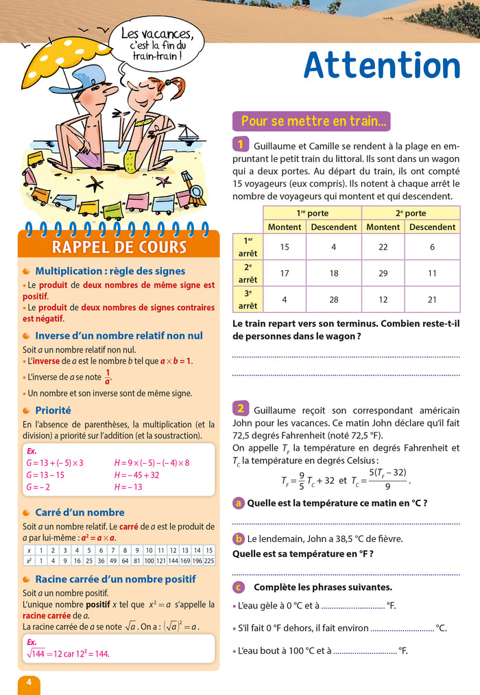 Passeport Maths De la 4e à la 3e - Cahier de vacances 2022