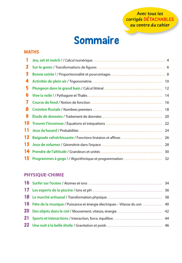 Passeport - Maths / Physique-Chimie - De la 3e à la 2nde - Cahier de vacances 2024