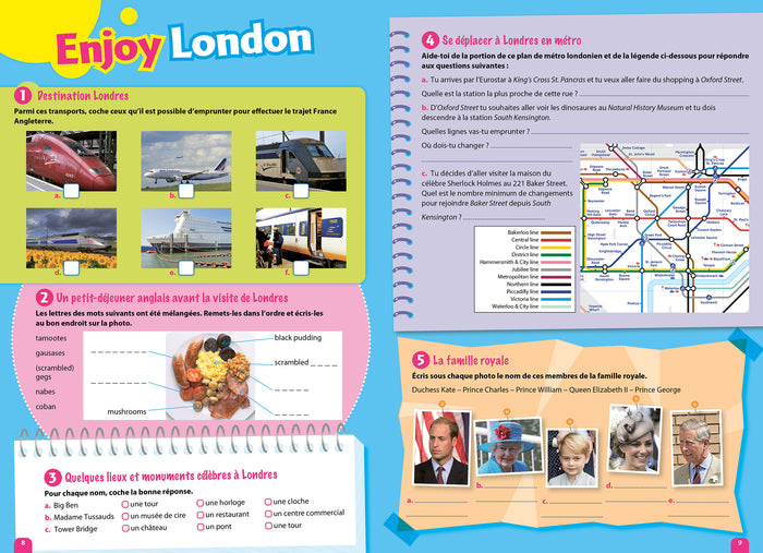 Passeport - Anglais - De la 5e à la 4e - Cahier de vacances 2024