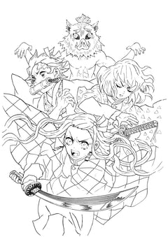 Demon Slayer - Livre de coloriage N°02 : Bleu
