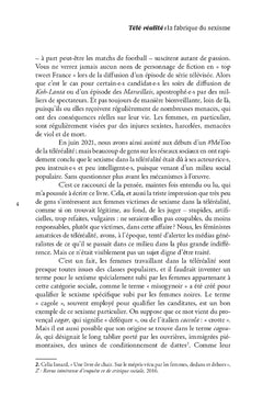 Téléréalité : la fabrique du sexisme