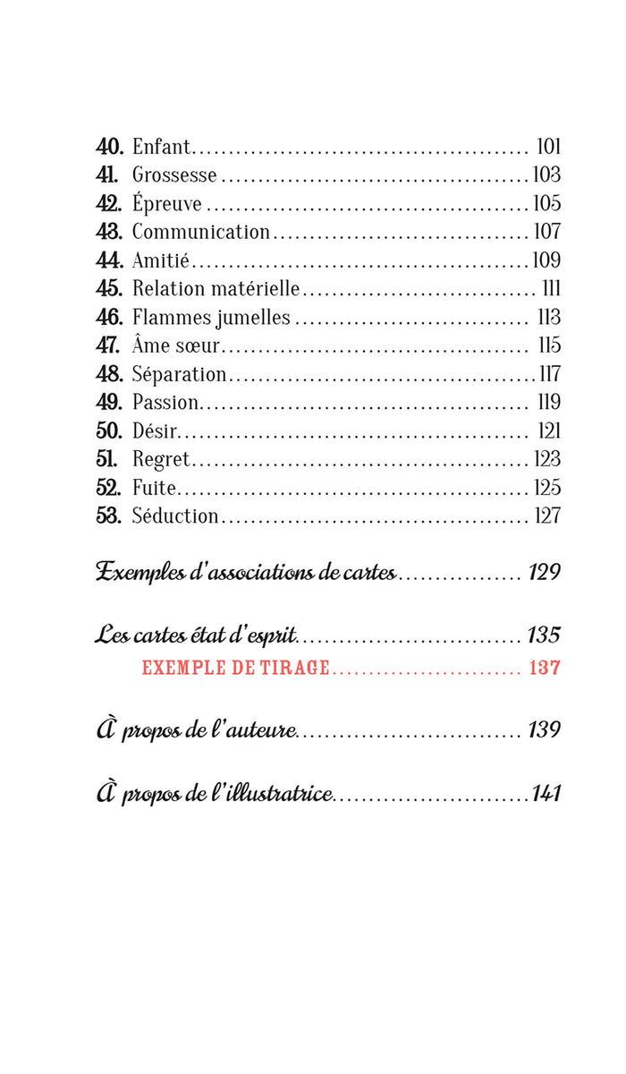Les sens de l'amour - Cartes oracle