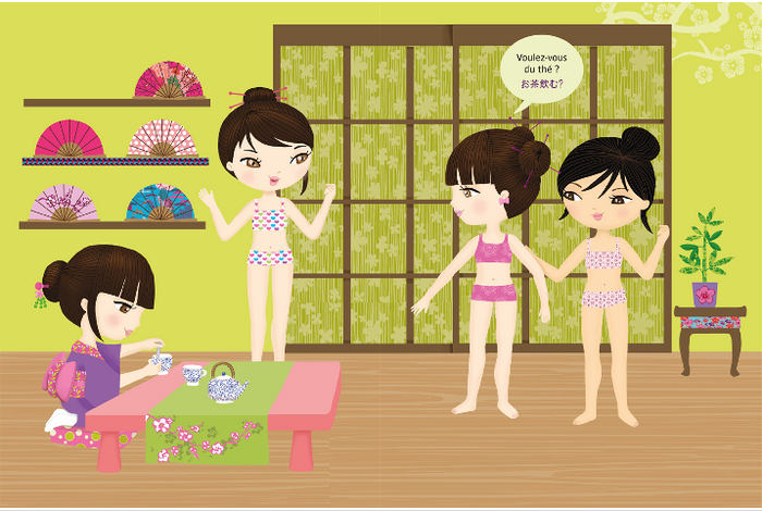 Minimiki - Stickers - Habille Akiko au Japon