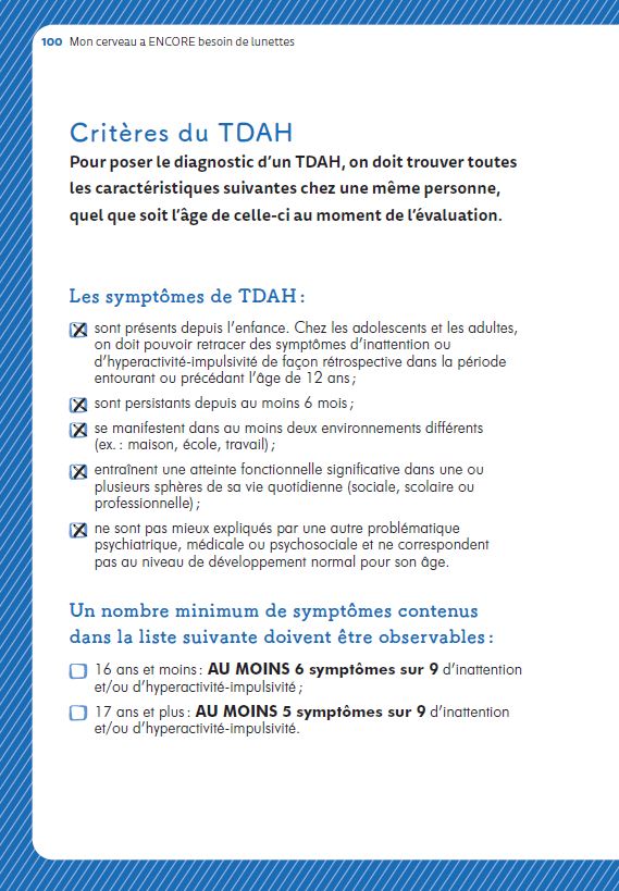 Mon cerveau a encore besoin de lunettes - Le TDAH chez les adolescents et les adultes