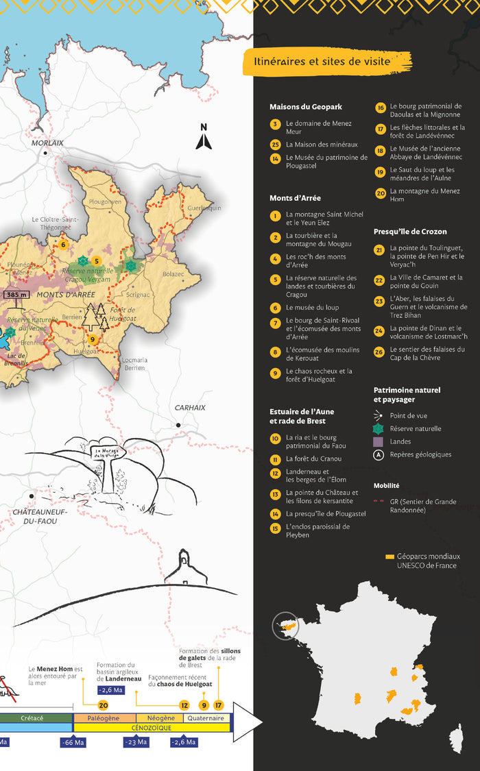 Itinéraires de découverte du Geopark Armorique