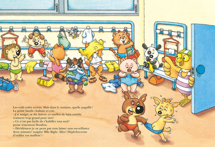 Mini-Loup à la piscine