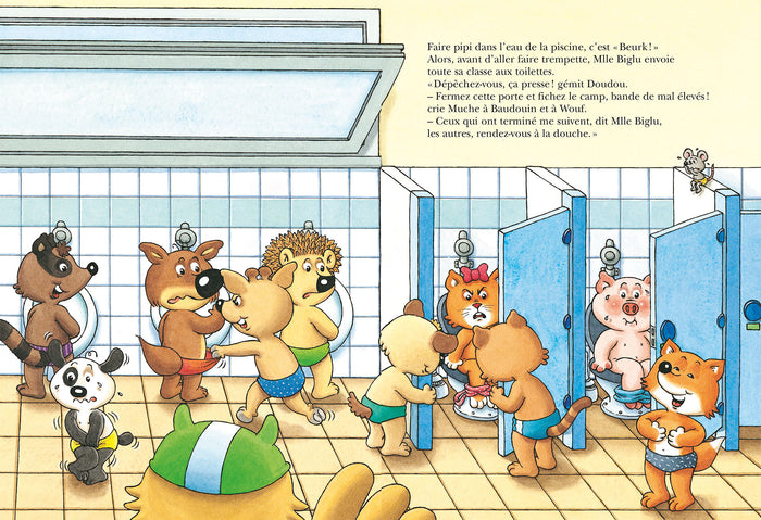 Mini-Loup à la piscine