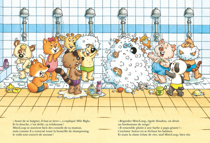 Mini-Loup à la piscine