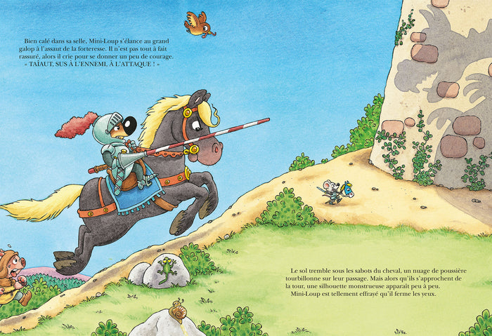 Mini-loup, le chevalier, la princesse et le dragon