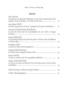 Fleurs et Fruits au Moyen Âge