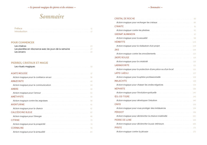Le pouvoir magique des pierres et des cristaux