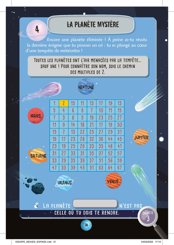 Les Enquêtes des petits génies CM1-CM2 ! Menace dans l'espace !