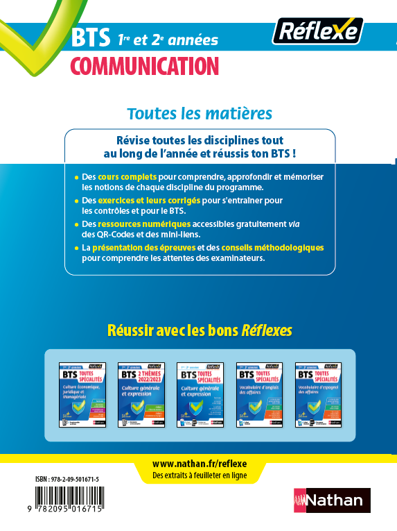 Toutes les matières Réflexe - BTS Communication n°16 - 2023
