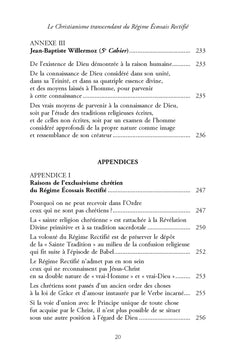 Le christianisme transcendant du Rite Écossais Rectifié