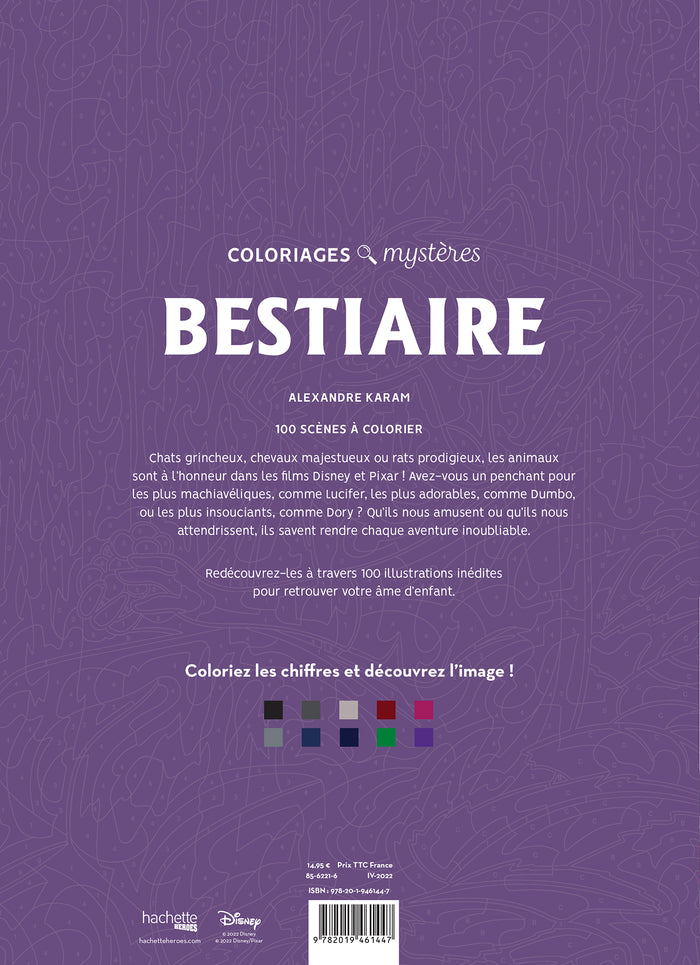 Coloriages mystères Disney - Bestiaire