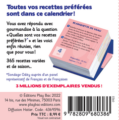 Mini calendrier - 365 recettes préférées des français