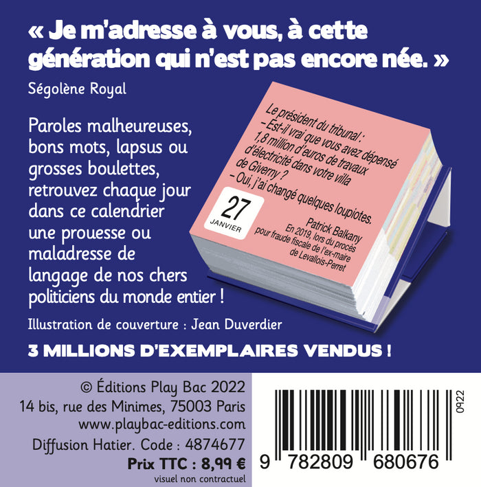 Mini calendrier - 365 gaffes politiques