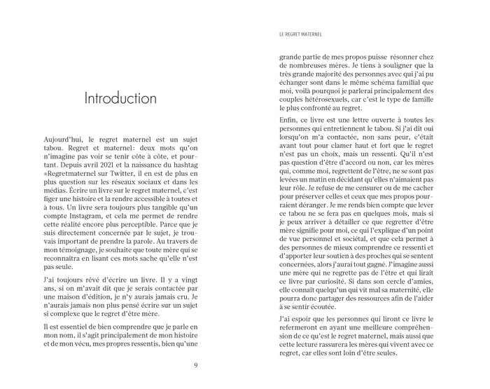 Le regret maternel
