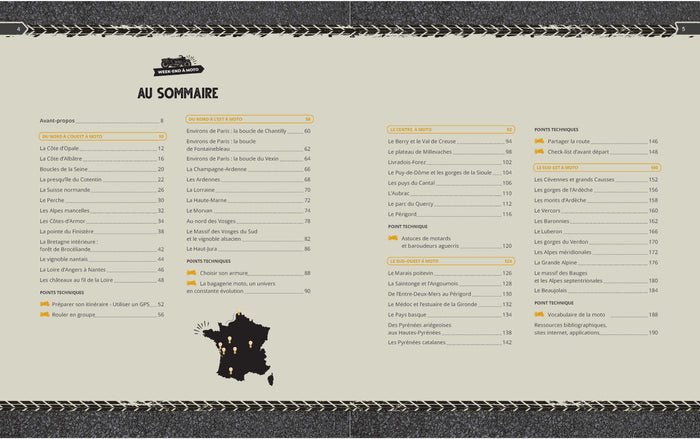 Week-ends à moto - 50 itinéraires insolites en France