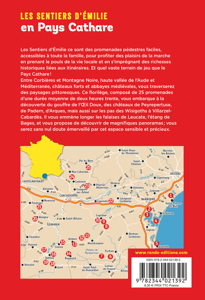 Les sentiers d'Emilie en Pays Cathare (2e ed)