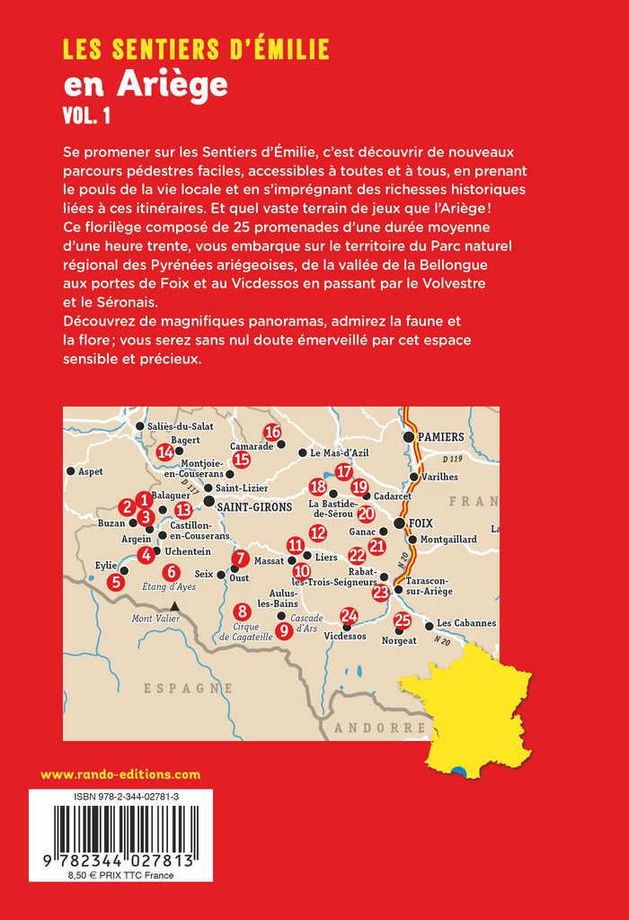 Les sentiers d'Emilie en Ariège - Volume 1