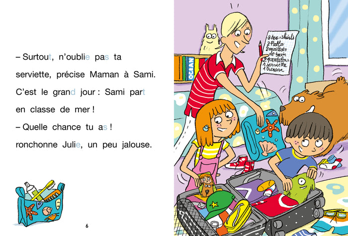 Sami et Julie CP Niveau 3 Sami en classe de mer
