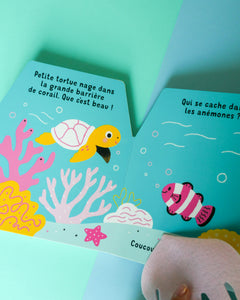 Cache-cache petite tortue des mers