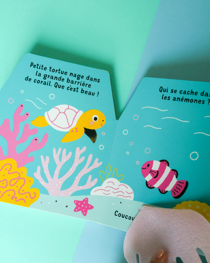 Cache-cache petite tortue des mers