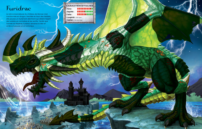 Construis tes dragons et guerriers de fantasie avec des autocollants - Volume combiné