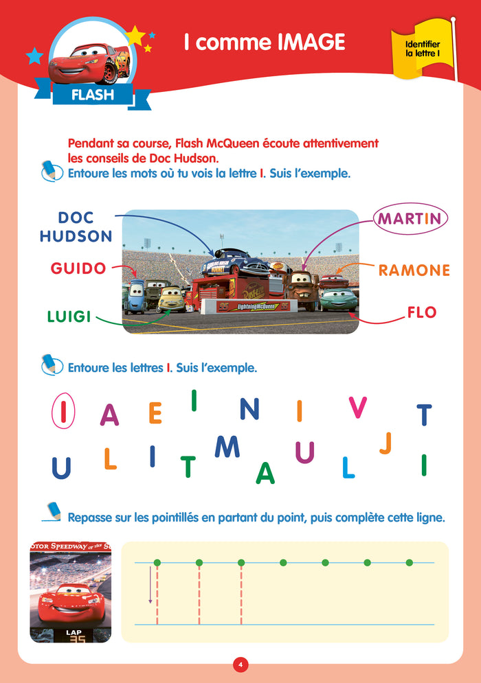 Disney - Cars - De la Petite à la Moyenne section - Cahier de vacances 2024