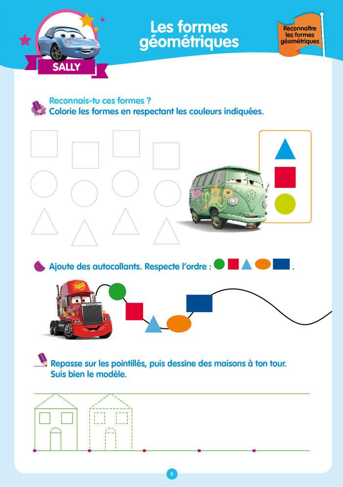 Disney - Cars - De la Grande Section au CP - Cahier de vacances 2025