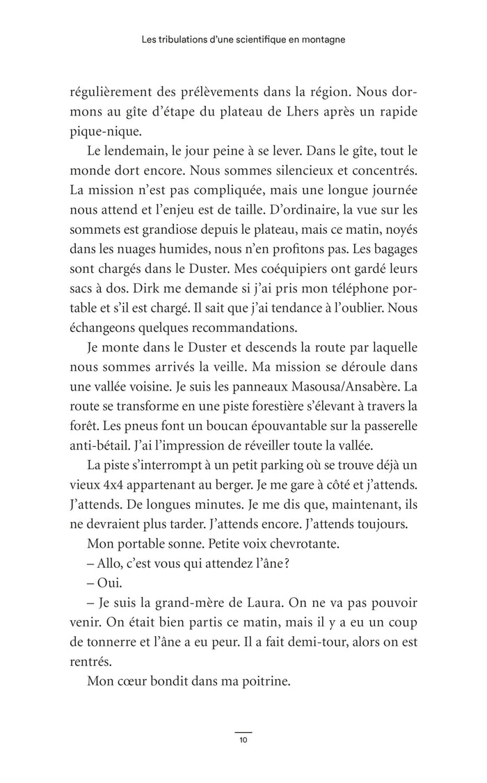 Les tribulations d'une scientifique en montagne