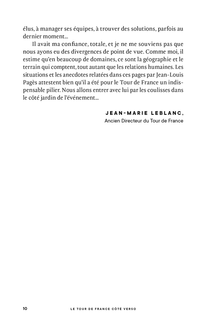 Le Tour de France côté verso