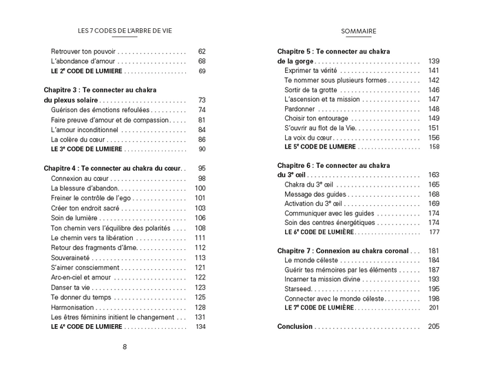 Les 7 codes de l'arbre de vie