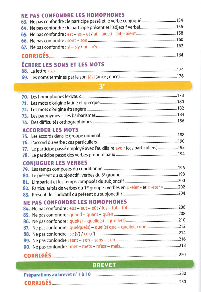 700 dictées et exercices d'orthographe, spécial collège