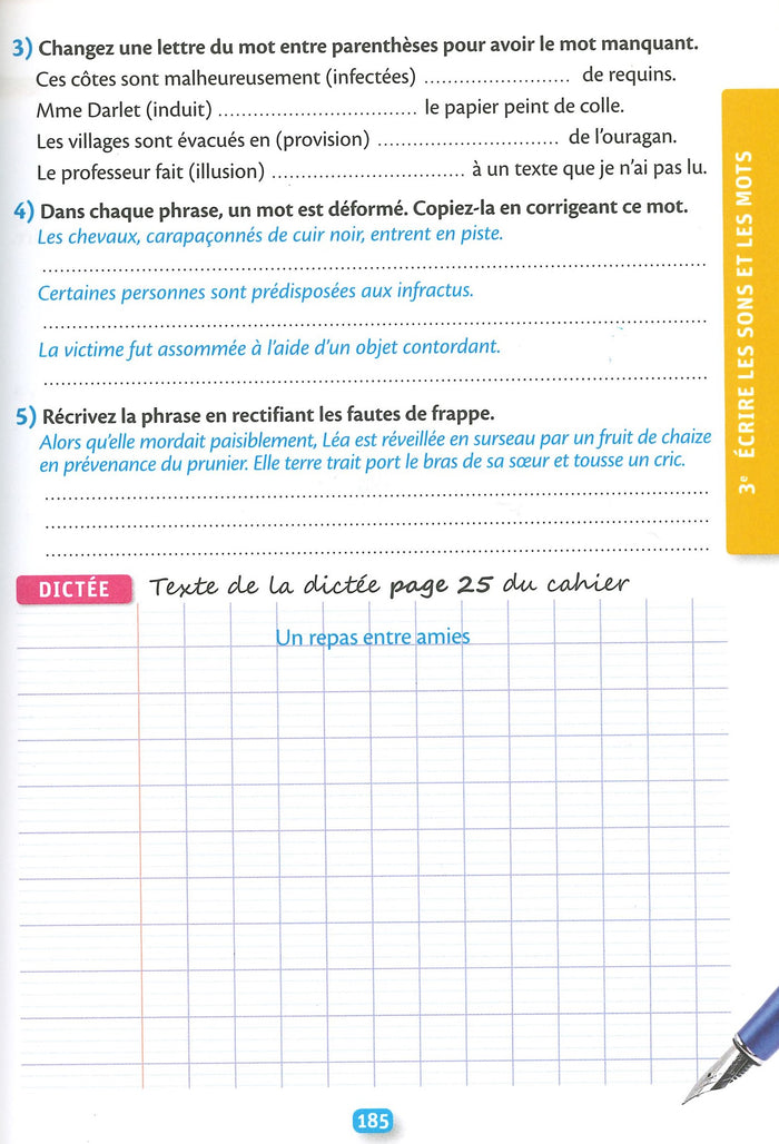 700 dictées et exercices d'orthographe, spécial collège
