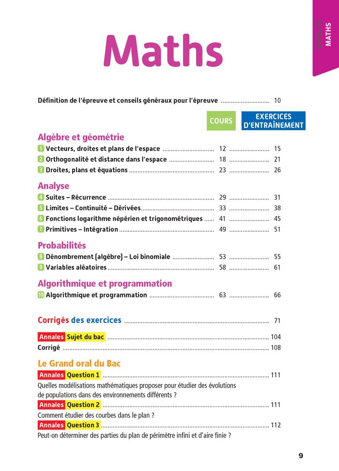 Objectif Bac 2023 - Term Spécialités scientifiques Toutes les matières