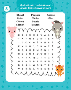 Les jeux de mes 7 ans - bloc avec feutre effaçable