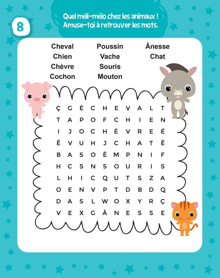 Les jeux de mes 7 ans - bloc avec feutre effaçable