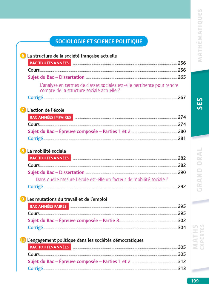 Objectif BAC Tle Ma compil' de spécialités Maths et SES + Grand Oral + option Maths expertes
