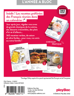 Calendrier 365 recettes préférées des Français - L'Année à Bloc
