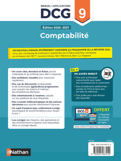 Comptabilité - DCG - Épreuve 9 - Manuel et applications 2026-2027