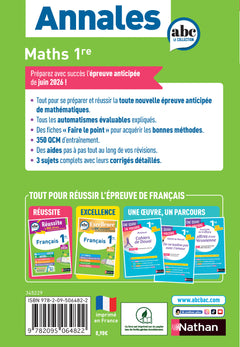 Annales Bac Maths 1re - Tronc Commun